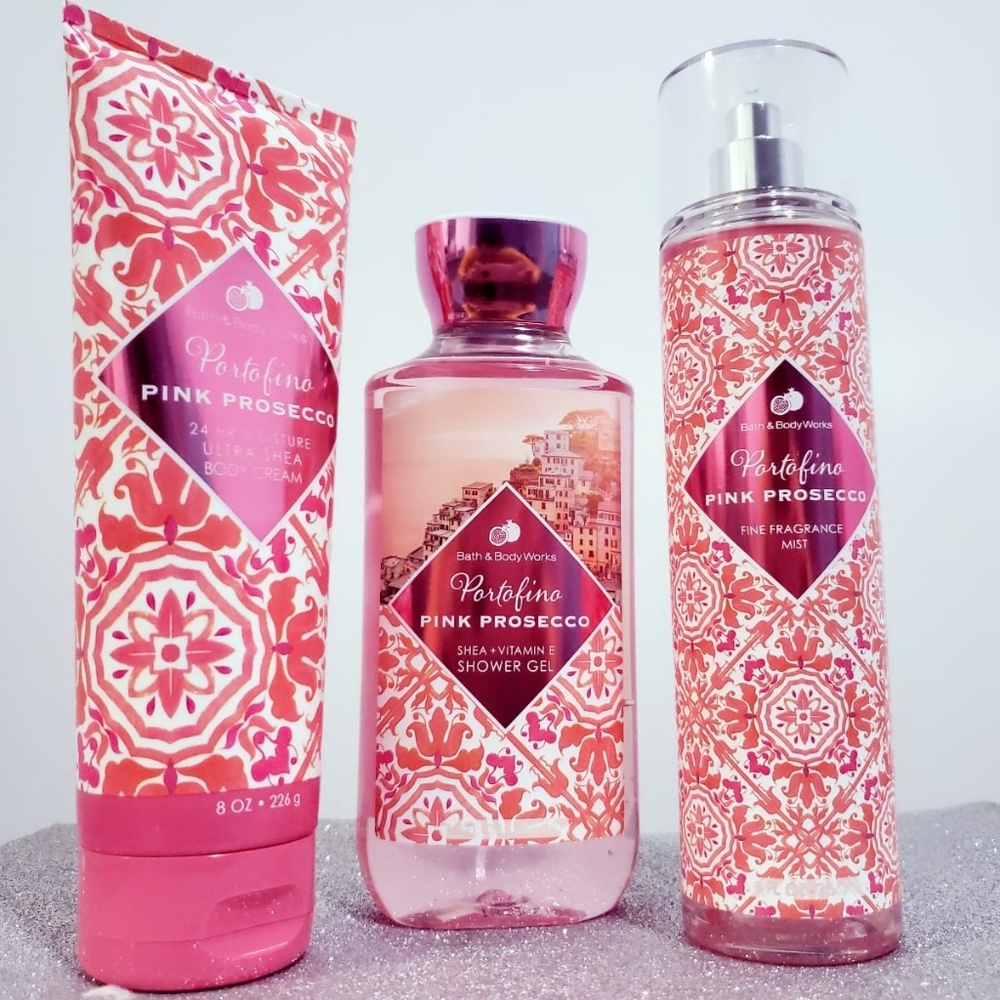 NEW BATH & BODY WORKS PORTOFINO PINK PROSECCO 3